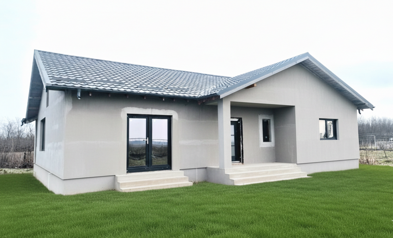 Fundulea, 25 min. de Bucuresti, casa parter la gri 155 mp, teren 1.007 mp.